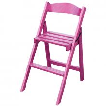 Sedia pieghevole in legno per giardino colore fucsia