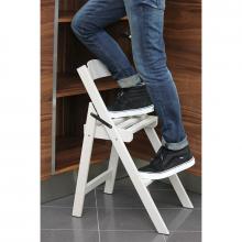 Sedia pieghevole in legno per giardino utilizzo come scala