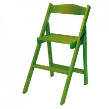 Sedia pieghevole in legno per giardino colore verde